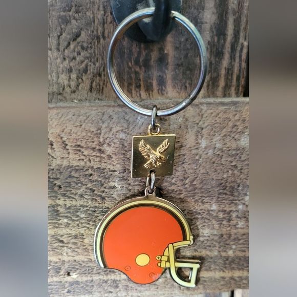 Cleveland Browns football keychain orange helmet - Picture 1 of 3